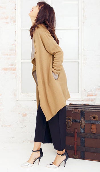 バイカラー袋編みニットカーディガン「神戸レタス」3990円（税込）／画像提供：神戸レタス