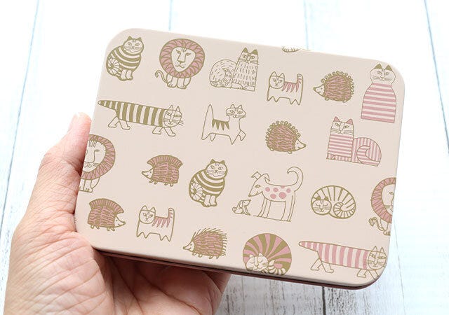 ブリキケース リサ・ラーソン木製スタンプセットブリキケース