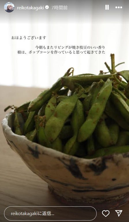 高垣麗子公式Instagramストーリーズより