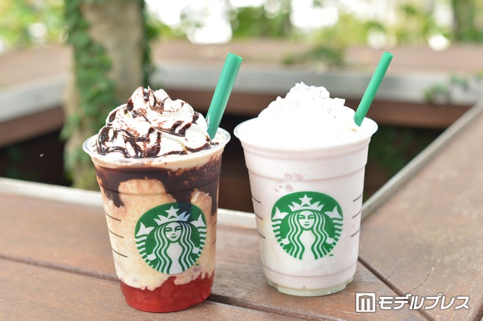 ハロウィンウィッチ フラペチーノ(左)とハロウィンプリンセス フラペチーノ(右) (C)ビューティーガール