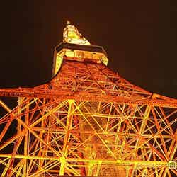オレンジ色に輝くランドマークライト／画像提供：東京タワー