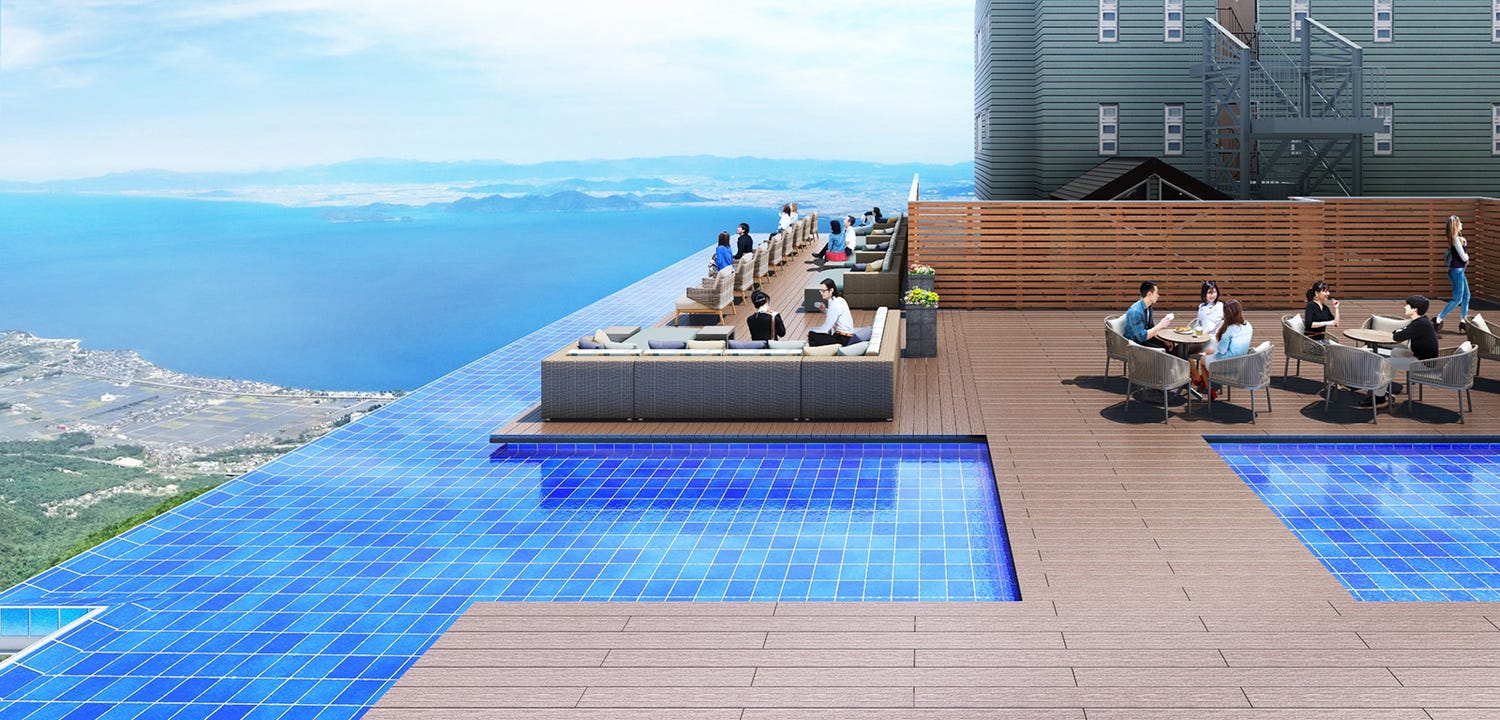 琵琶湖一望で話題の「びわ湖テラス」大幅拡張、天空の特等席“インフィニティラウンジ”誕生
