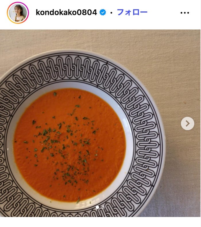 近藤夏子Instagramより