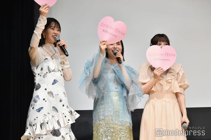 窪塚愛流のシンプルなキュンセリフを絶賛した女性キャスト陣(志田彩良、莉子、齊藤なぎさ)(C)モデルプレス