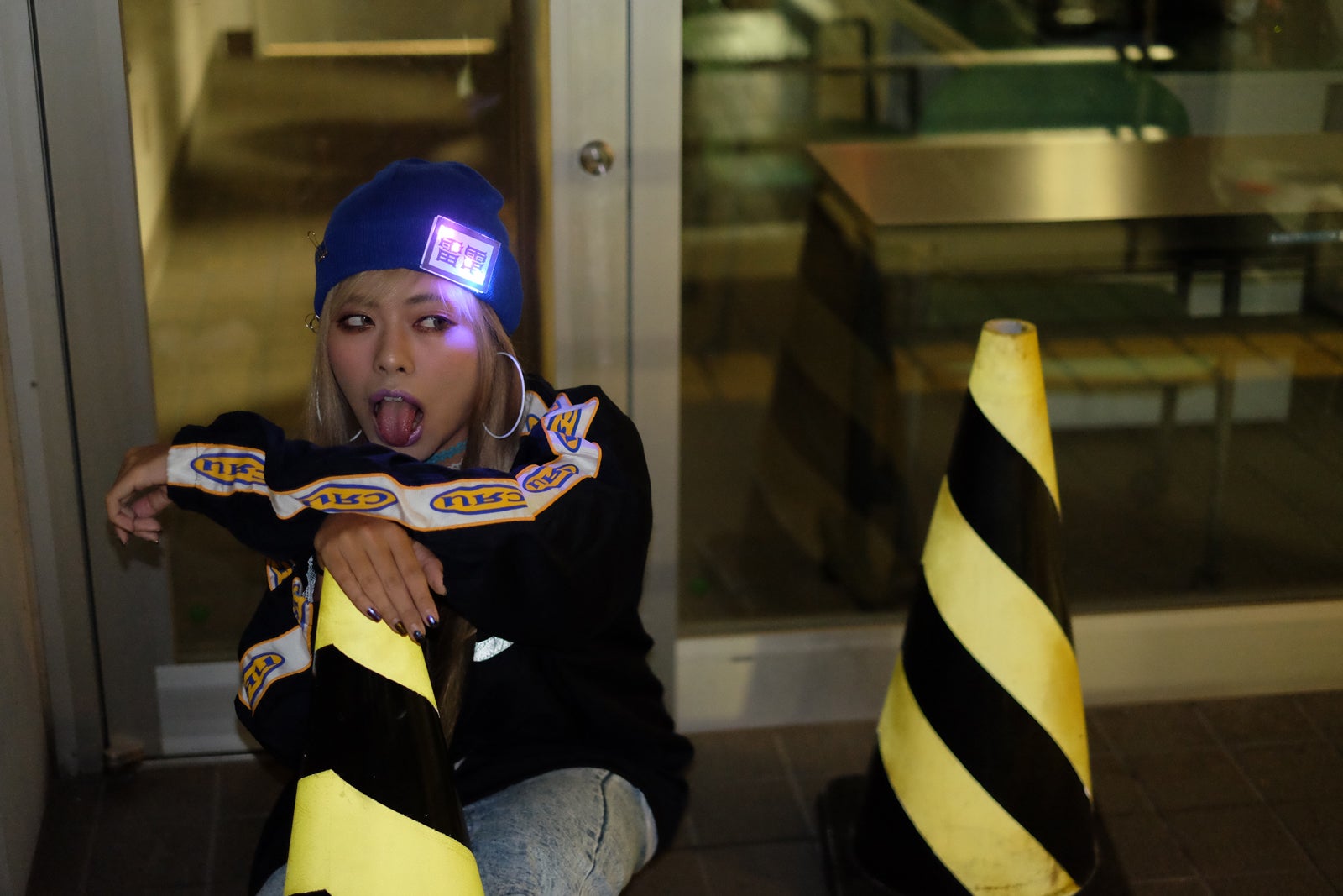 ギャルテクノニット帽（提供写真）