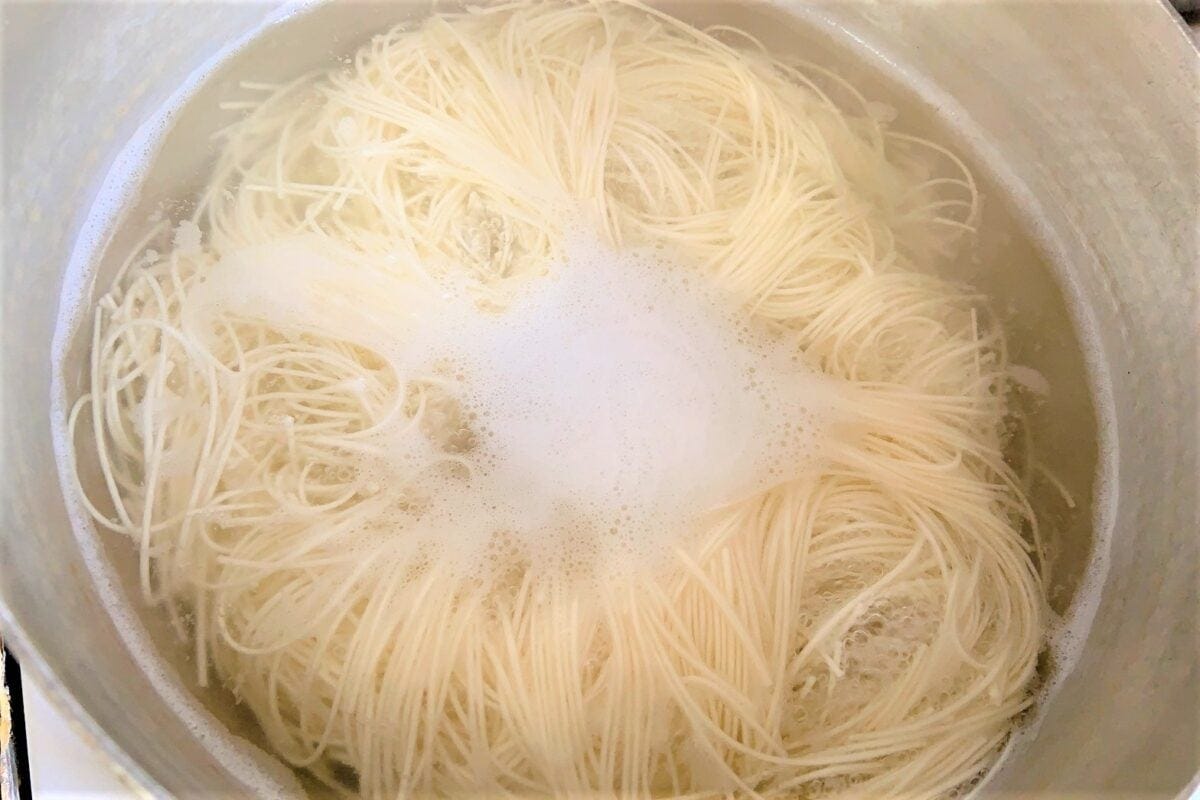 ツナとトマトのぶっかけそうめん