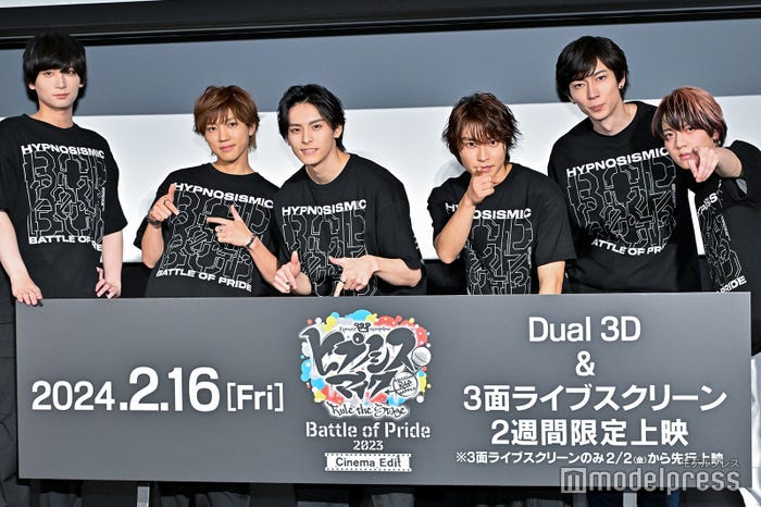 特別先行上映会に登壇した荒牧慶彦、安井謙太郎、高野洸、阿部顕嵐、鮎川太陽、廣野凌大(C)モデルプレス