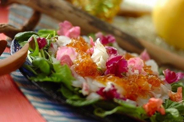 梅酒ジュレのカルパッチョ