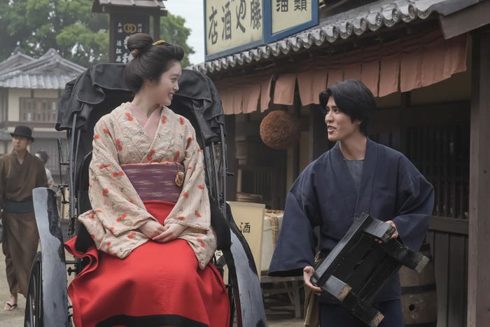 高石あかり、寛一郎「ばけばけ」第19話(C)NHK