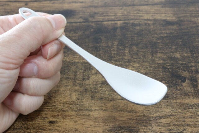 アルミアイスクリームスプーン（ロング、ラウンド）　柄が長め