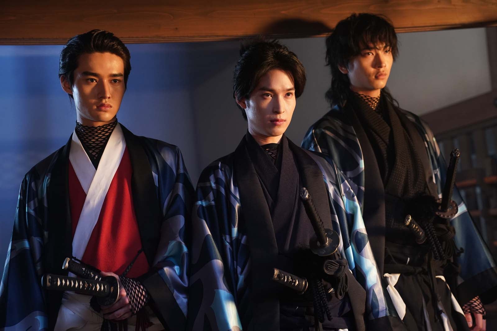 （左から）藤岡真威人、阪本奨悟、庄司浩平「君とゆきて咲く～新選組青春録～」第9話より（C）テレビ朝日