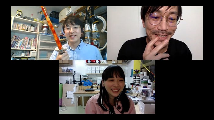 (左から)酒井善史、藤原麻里菜、中川晴樹 (C)フジテレビ