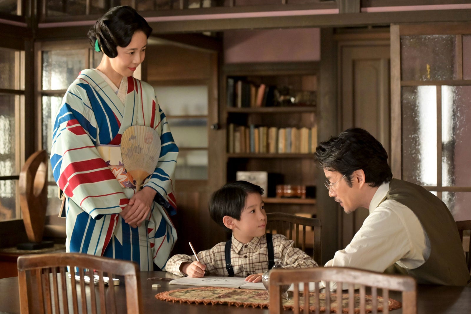 松嶋菜々子、木村優来、竹野内豊「あんぱん」第3話（C）NHK